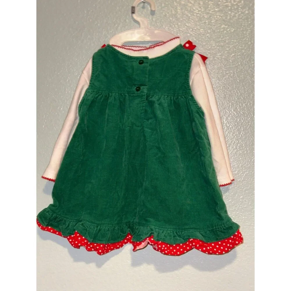 Rare Editions 24M Christmas Outfit Jumper Bodysuit Reindeer Holiday Vintage MINT